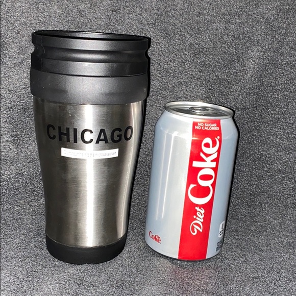 Chicago coffee steel plastic souvenir mug UNUSED - Picture 7 of 7